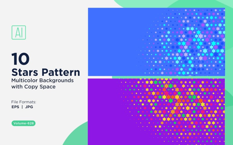 Kolorowe tło z wzorem gwiazd 628