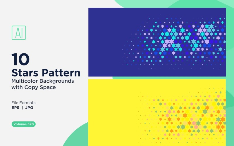 Pozadí vzoru barevných hvězd 570