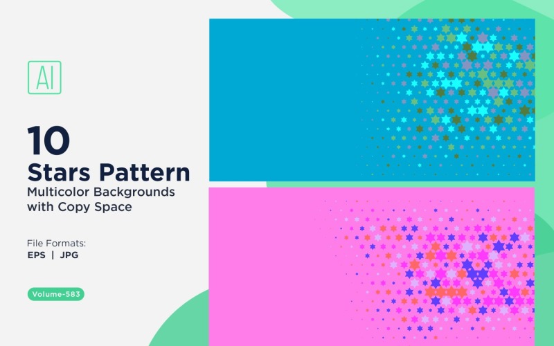 Pozadí vzoru barevných hvězd 583
