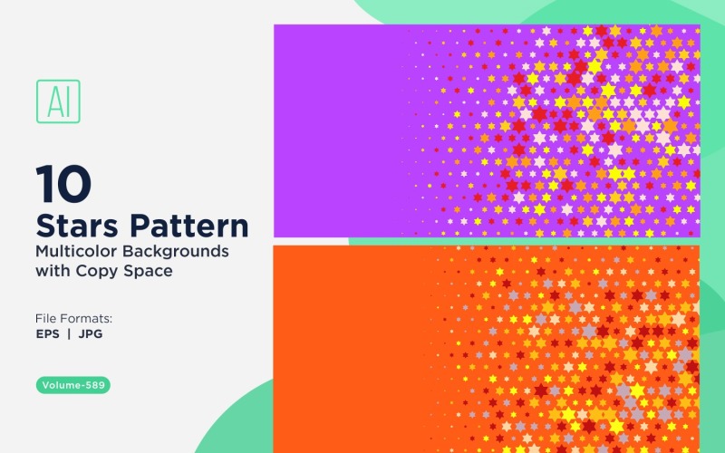 Renkli Yıldız Desenli Arka Plan 589