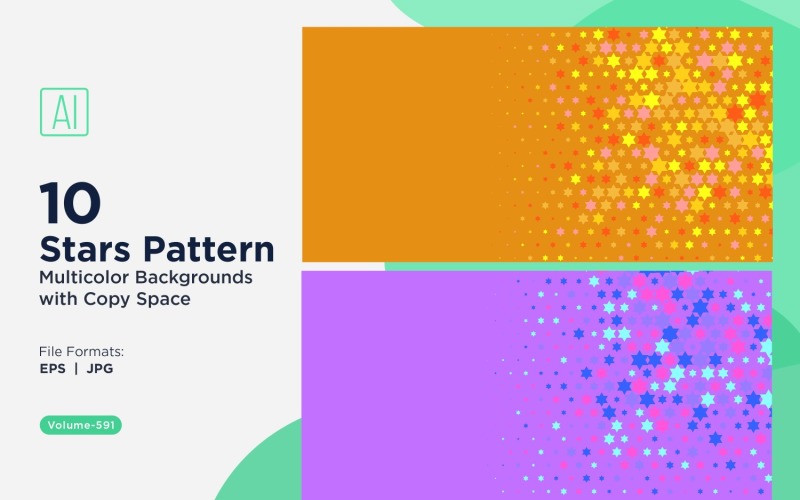Renkli Yıldız Desenli Arka Plan 591