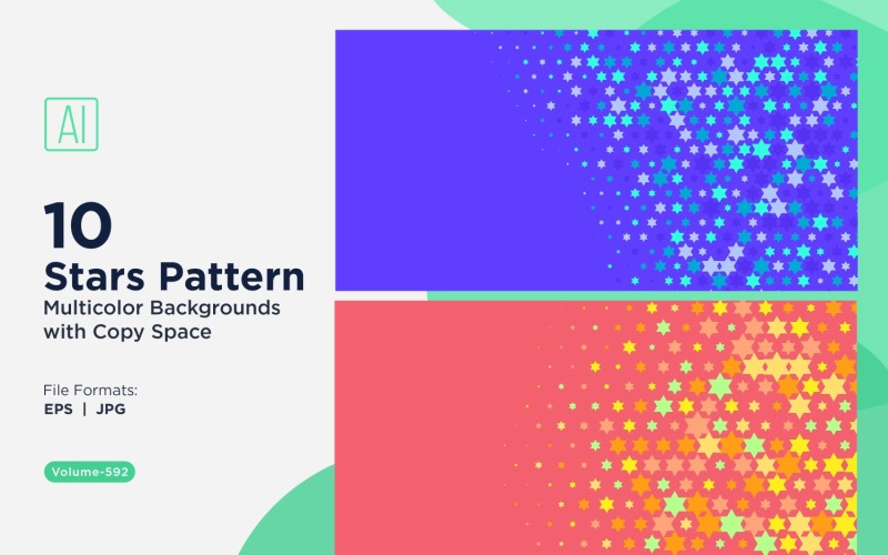 Renkli Yıldız Desenli Arka Plan 592