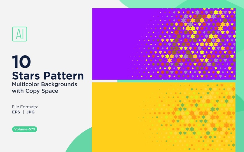 Sfondo con motivo a stelle colorate 579