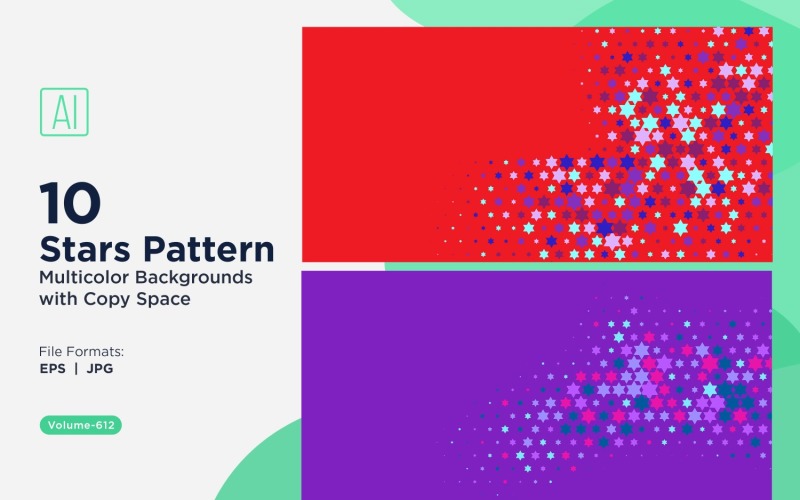 Sfondo con motivo a stelle colorate 612