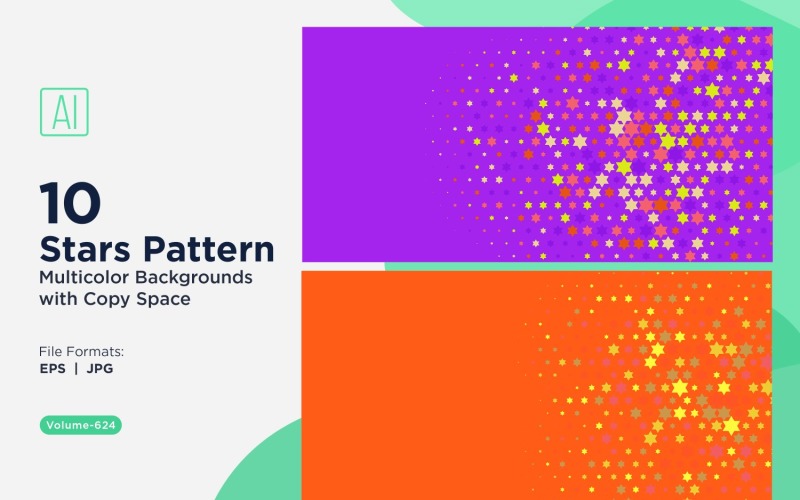 Sfondo con motivo a stelle colorate 624