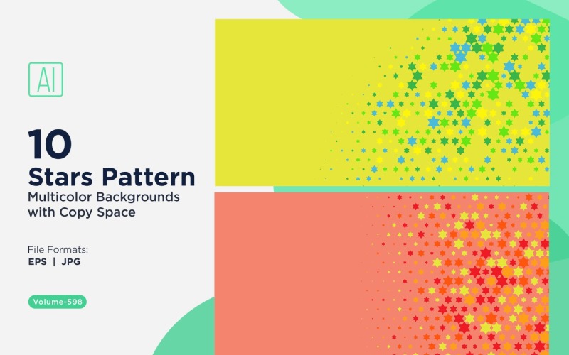 Színes csillagmintás háttér 598
