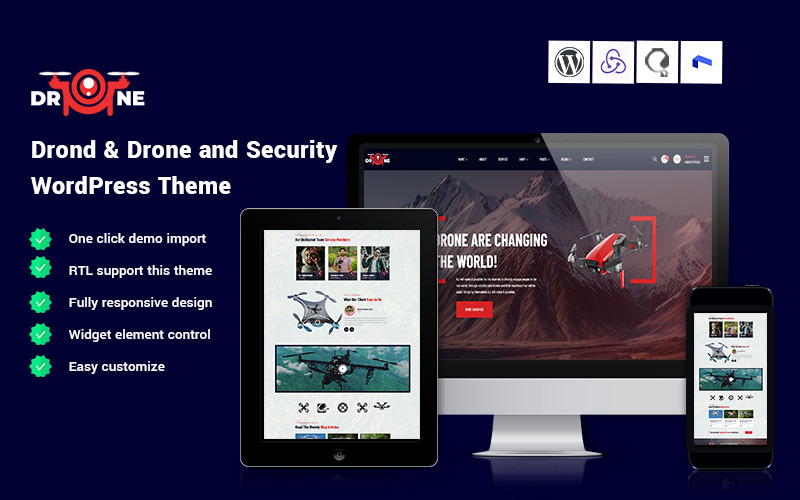 Drond - motyw WordPress dla dronów i bezpieczeństwa