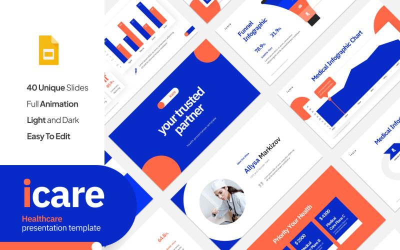 Google-слайд Icare Healthcare