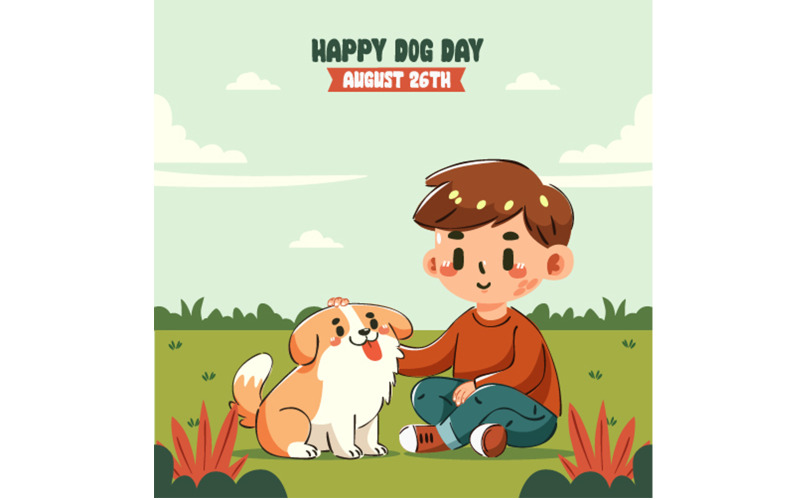 Ilustração do Dia Internacional do Cão