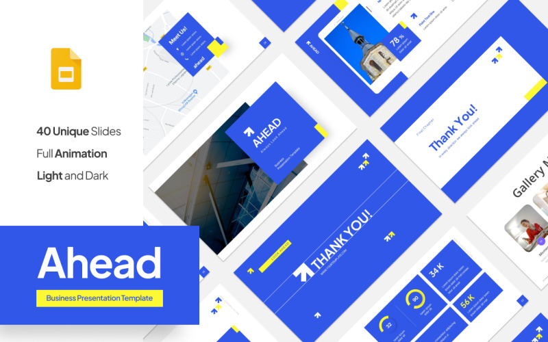 Modello di diapositiva di Google Ahead Business