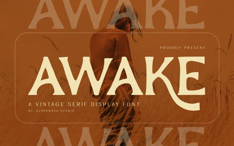 Awake - дисплейний шрифт із зарубками
