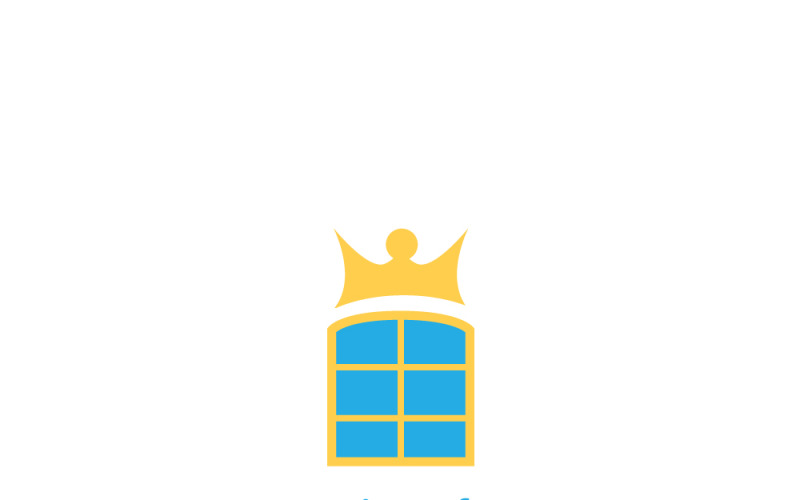 Logo de l'entreprise de fenêtres appelée le roi des fenêtres