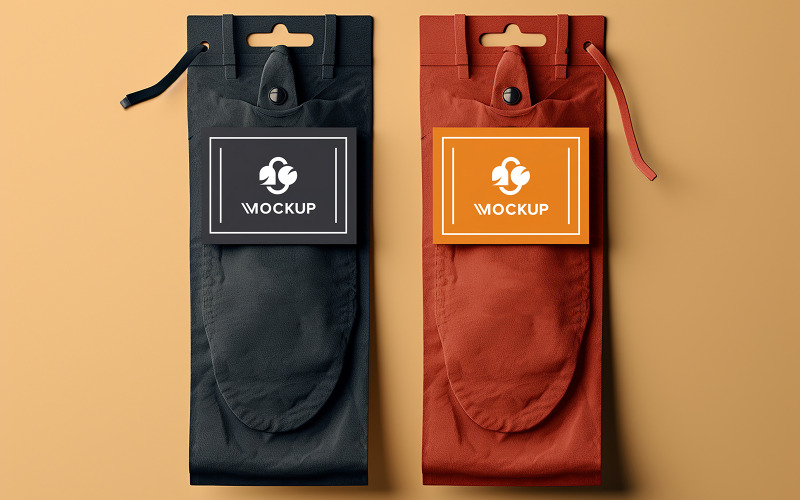 İki fiyat etiketi mockup psd şablonu