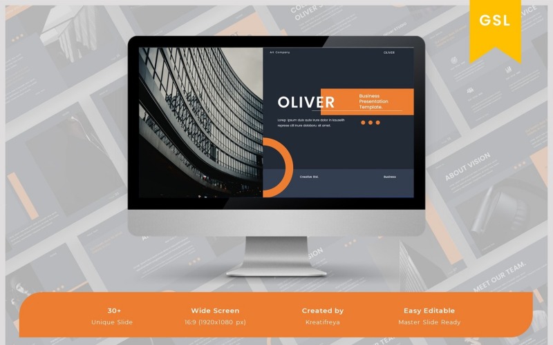 Oliver – 商业 Google SlideTemplate