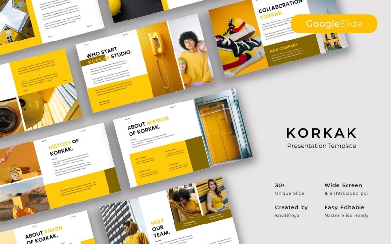 Korkak – üzleti Google diasablon