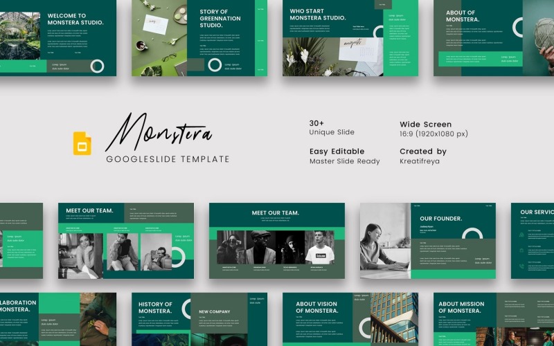 Monstera – бізнес-шаблон Google Slide