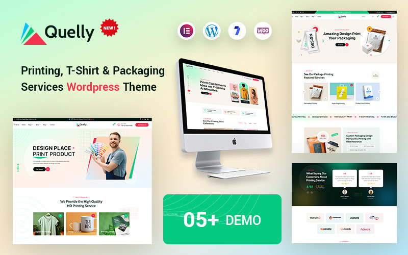 Quelly - T 恤、印刷和包装服务 WooCommerce WordPress 主题