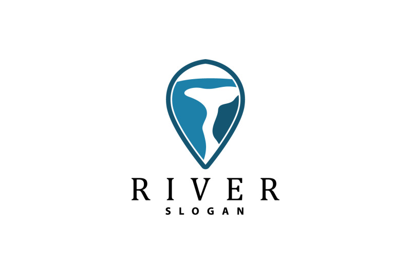 River Logo Design River Creek Nature V6