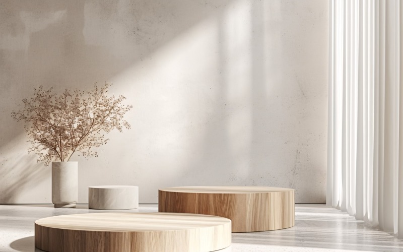 Podium voor productpresentatie met Leafs Plants 16