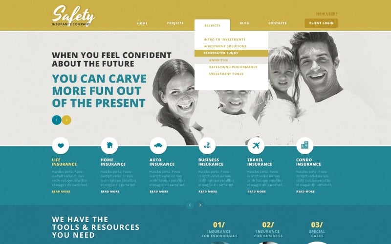 cherry insurance wordpress тема