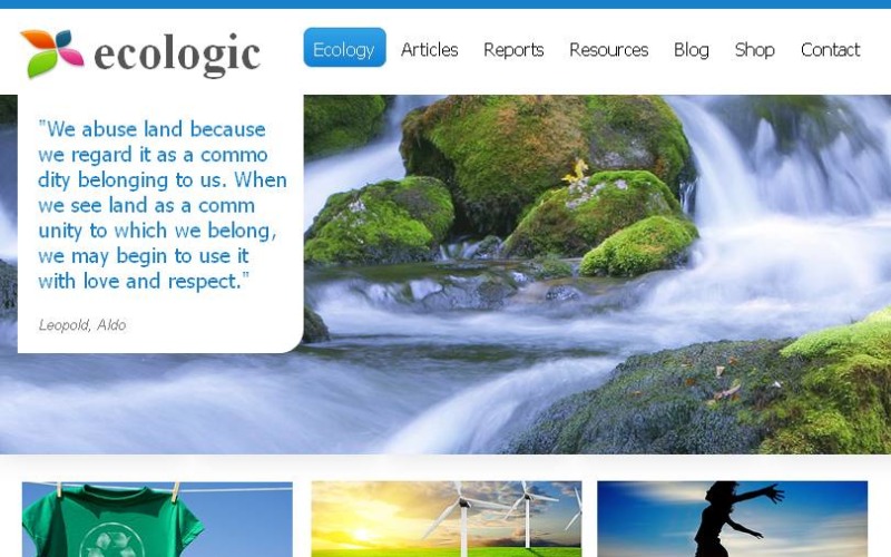 Umwelt Facebook HTML CMS Vorlage