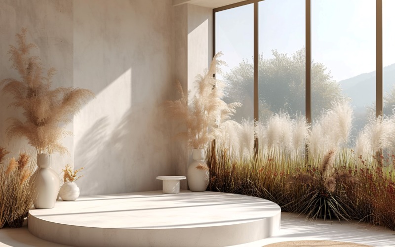 Kozmetik Ürün Vitrini İçin Podyum Boho Stili 140