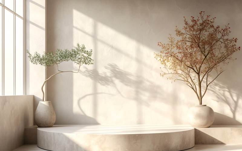 Podio per vetrina di prodotti cosmetici in stile Boho 146