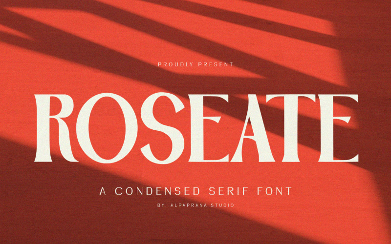 Roseate – ущільнений шрифт із зарубками