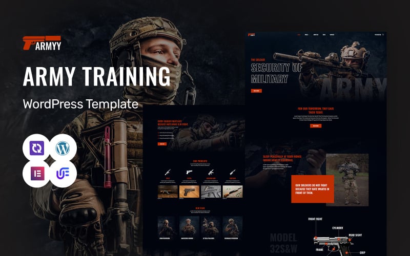 Armyy - Tema Elementor de WordPress para escuelas de entrenamiento militar y del ejército
