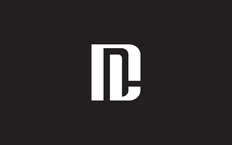 Bokstaven DL eller LD logotypdesign