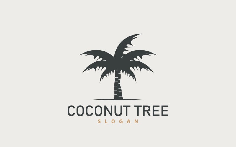 Coconut Tree Logo Palm Tree Plant V1