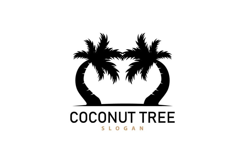 Coconut Tree Logo Palm Tree Plant V6
