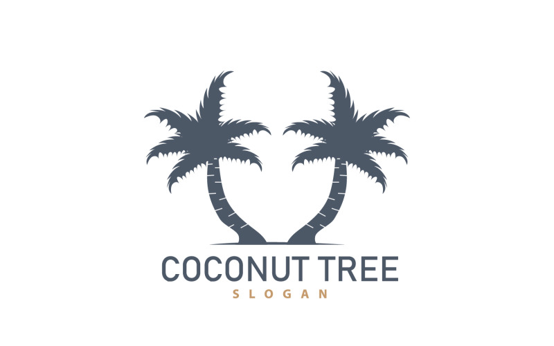 Logo de cocotier, plante de palmier V14