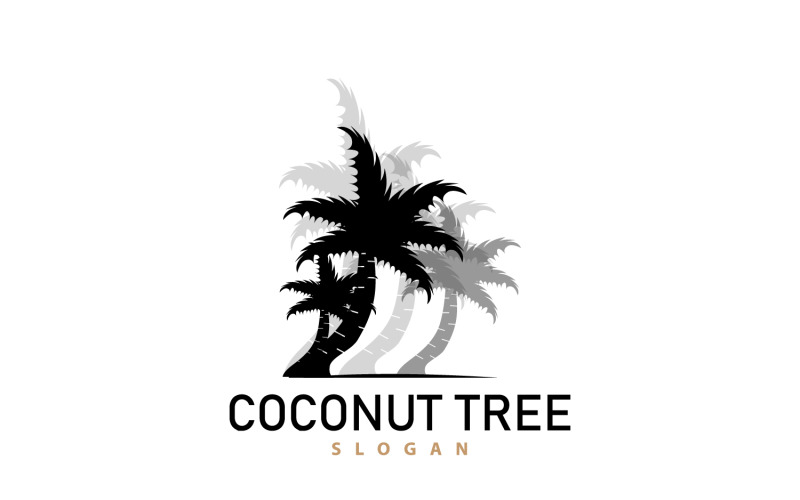 Logo della palma da cocco Pianta di palma V15