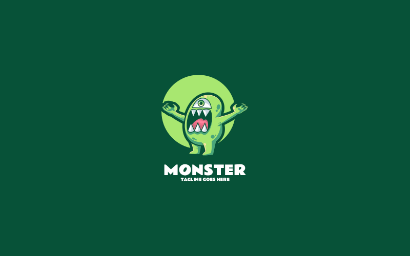 Monstermascotte Cartoon Logo 4
