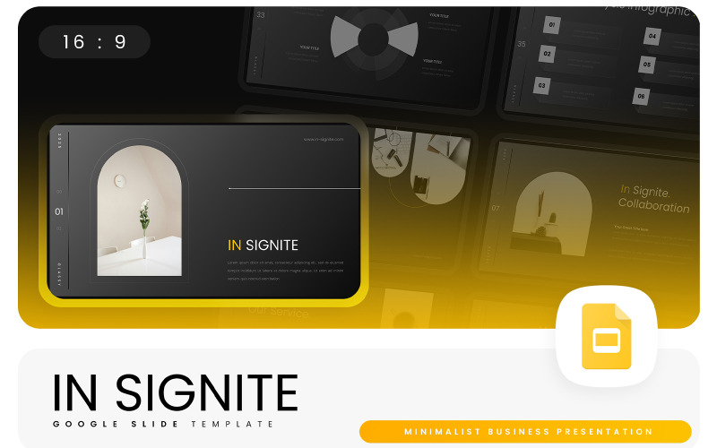 Dans Signite – Modèle de diapositives Google minimaliste pour entreprise