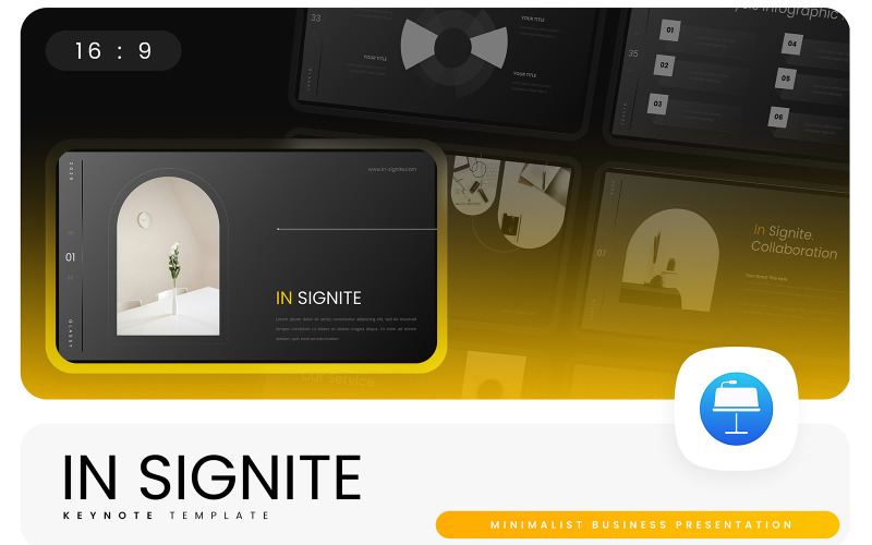 In Signite – Minimalistische Business-Keynote-Vorlage