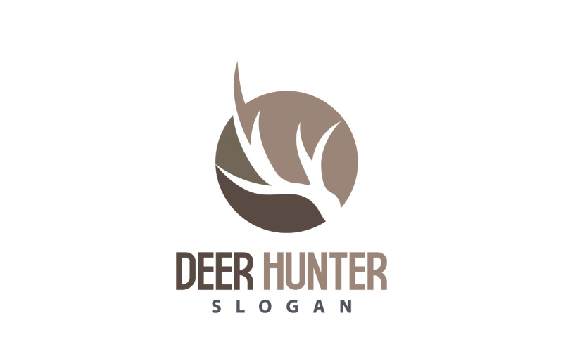 Logo de cerf Chasseur de cerfs Animal de la forêt V17