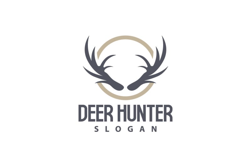 Logo de cerf Chasseur de cerfs Animal de la forêt V19