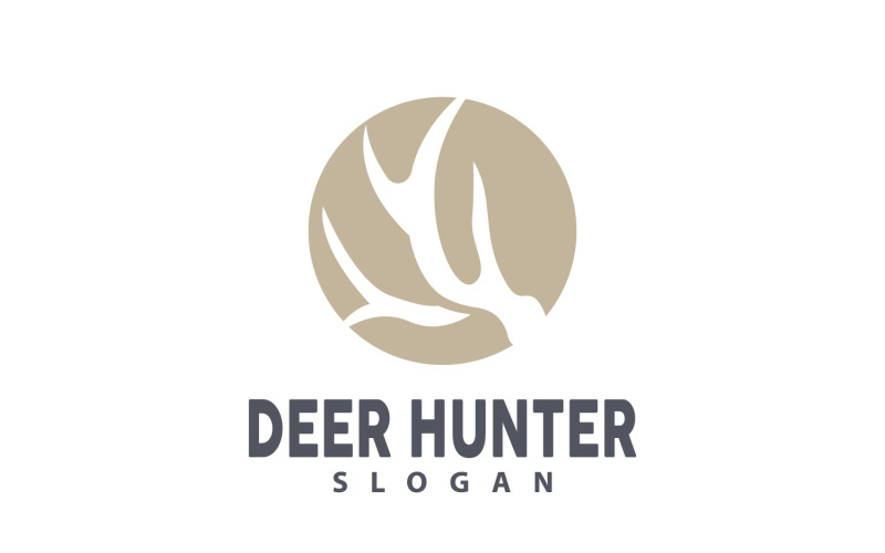 Logo de cerf Chasseur de cerfs Animal de la forêt V25