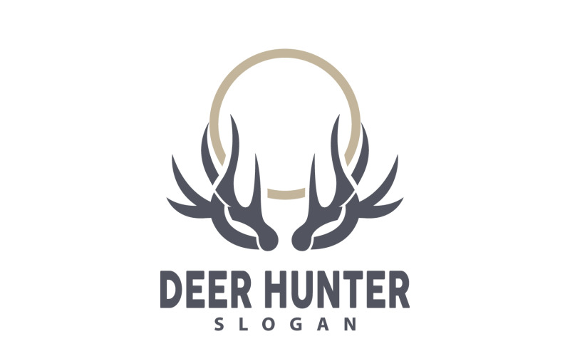 Logo de cerf Chasseur de cerfs Animal de la forêt V26