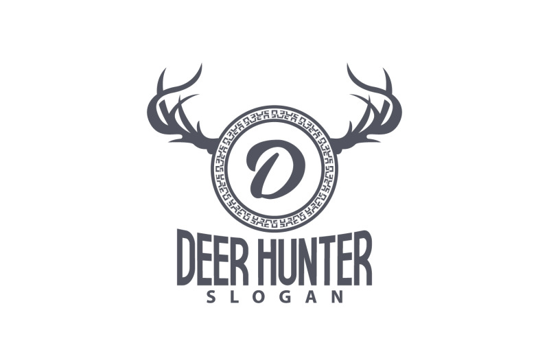 Logo de cerf Chasseur de cerfs Animal de la forêt V27
