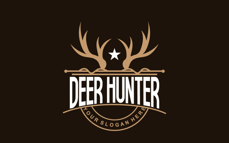Logo de cerf Chasseur de cerfs Animal de la forêt V32