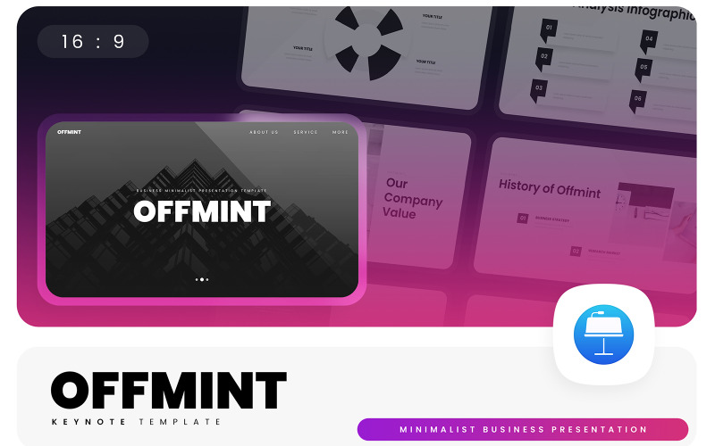 Offmint – Minimalistische Business-Keynote-Vorlage