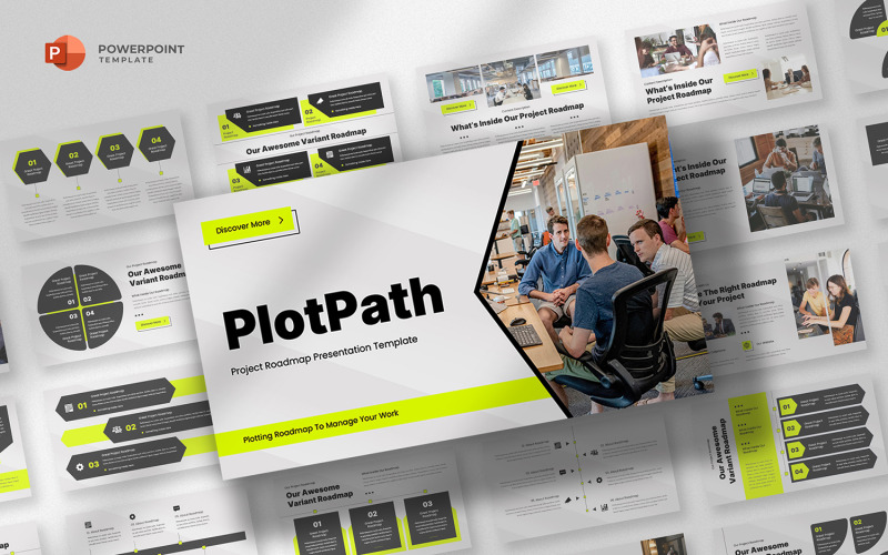 Plotpath-项目路线图 Powerpoint 模板