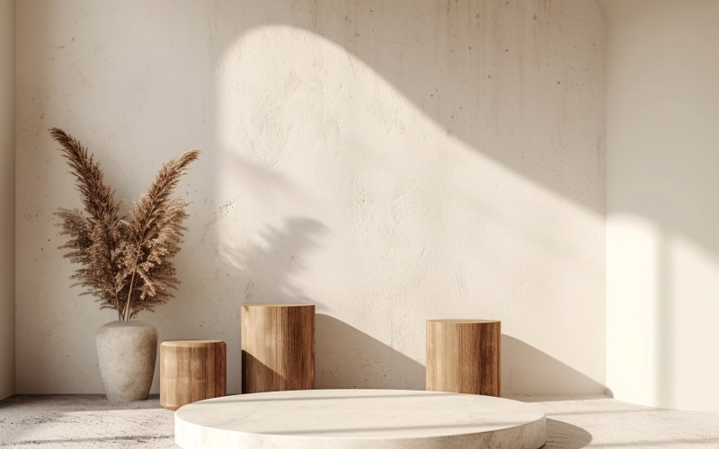 Podium en bois pour présentation de produits Boho Style 200