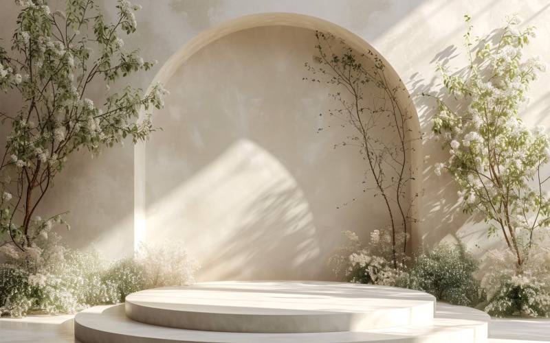 Podium voor cosmetische productpresentatie Boho-stijl 151