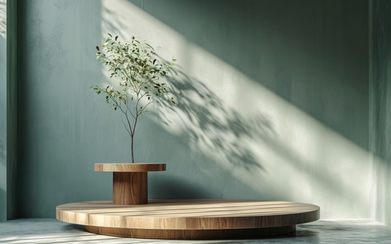 Träpodium för produktpresentation Boho Style 189