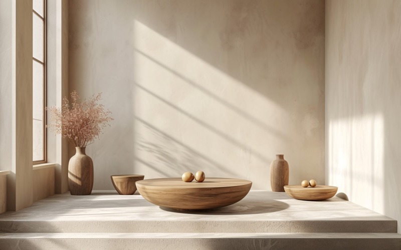 Träpodium för produktpresentation Boho Style 208