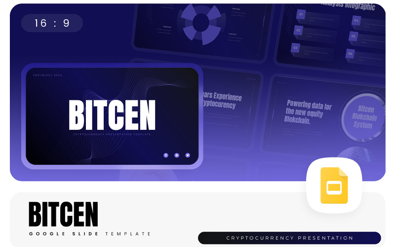 Bitcen – Cryptocurrency Google Slides-sjabloon